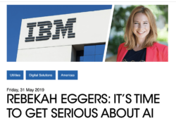 Rebekah Eggers : It is time to get serious about AI